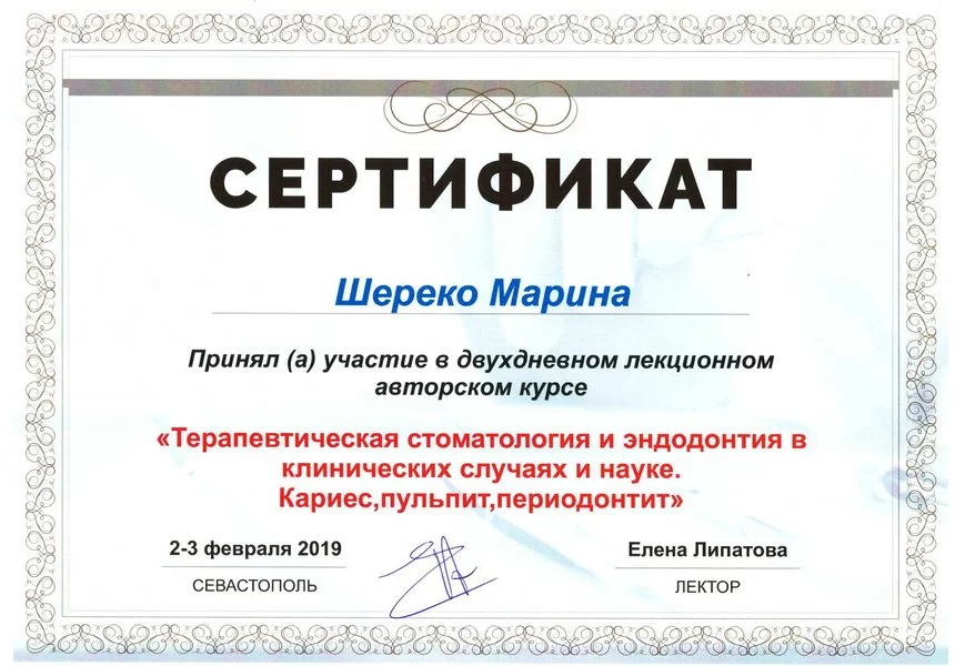 сертификат 02-3.02.2019 Шереко М.Е.